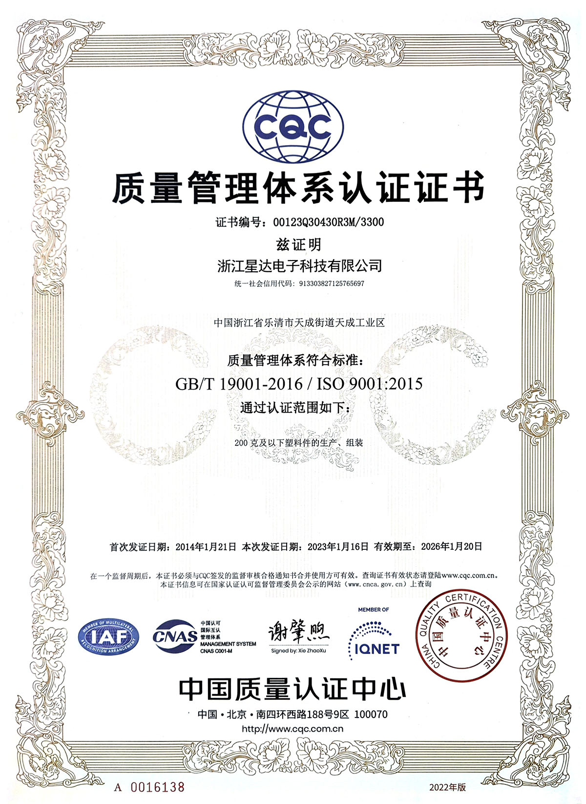 ISO9001質量管理體系中文